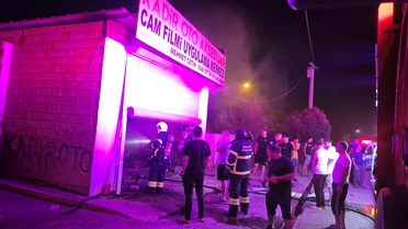Kızıltepe'de İş Yerinde Yangın