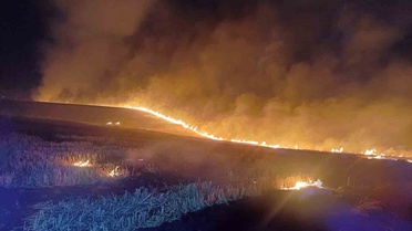 Alaca'da Örtü Yangını