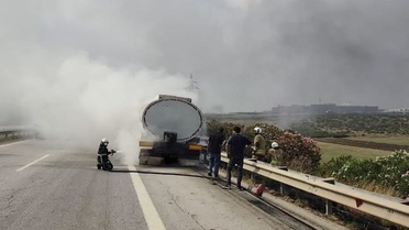 Hatay'da Tanker Yangını Kontrol Altına Alındı