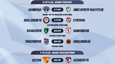 Süper Lig 4. Hafta Programı Açıklandı