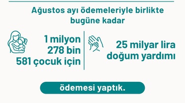 Ağustos Doğum Yardımları Hesaplara Yatırıldı