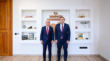 Vali Turan'dan Kaymakam Erdem'e Ziyaret