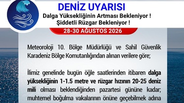 Samsun'da Denize Girilmemesi Uyarısı