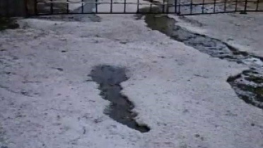 Akyaka'da Dolu Yağışı Şaşkınlık Yarattı