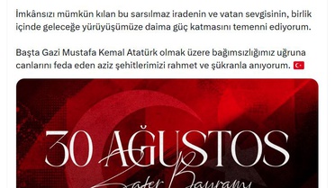 Emine Erdoğan'dan 30 Ağustos Zafer Bayramı Mesajı