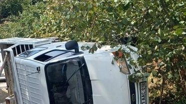 Bulancak'ta Fındık İşçilerini Taşıyan Kamyonet Devrildi