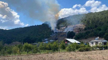 Kestel’de tarım arazisinde başlayan yangın ormana sıçradı
