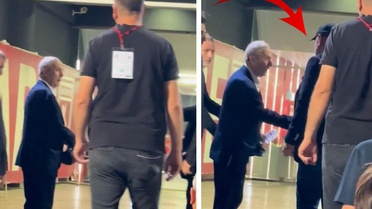 Kolundan çekip durdurdu! Aziz Yıldırım'a Samsun'da sürpriz karşılama