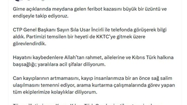Özgür Özel: Feribot Kazasına Büyük Üzüntü