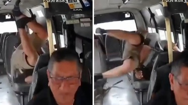 Akılalmaz kaza kamerada! Kendini hiç beklemediği yerde buldu