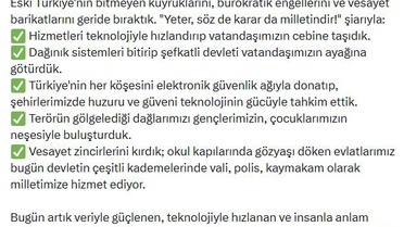 Bakan Çiftçi: Devletle milleti kucaklaştıran destan yazdık