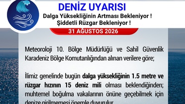 Samsun Valiliği'nden Denize Girilmemesi Uyarısı