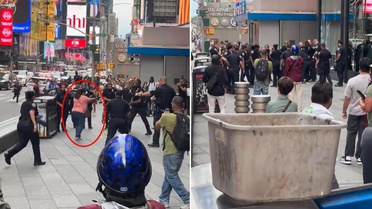 Dünyaca ünlü Times Square Meydanı'nda dehşet! Polis kurşunuyla durduruldu