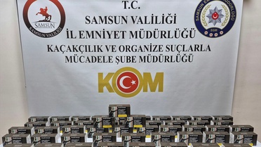Samsun'un İlkadım ilçesindeki kaçakçılık operasyonunda 10 bin doldurulmuş makaron ele geçirildi