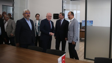 Samsun Üniversitesi Ballıca Kampüsü'nde tütün depolarından dönüştürülen yeni rektörlük binası törenle hizmete girdi