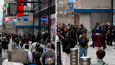 Times Meydanı'nda bıçaklı saldırı: İki kişiyi yaralayan kadın, polis tarafından vuruldu