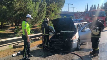 Hastaneden taburcu olduktan dakikalar sonra aracı küle döndü