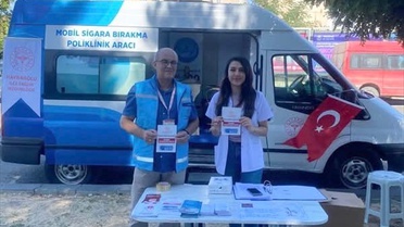 Tekirdağ Hayrabolu'da sigara bırakmak isteyenlere mobil araçla ücretsiz destek veriliyor