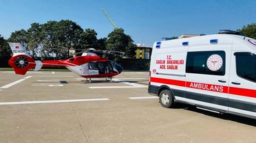 Şırnak Silopi'de travma geçiren 28 günlük bebek ambulans helikopterle Diyarbakır'a sevk