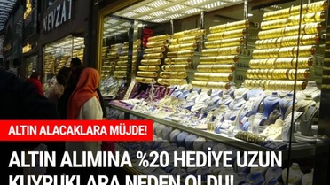 Altındaki Düşüşün Ardından Alım Yapacaklara Yüzde 20 Hediye