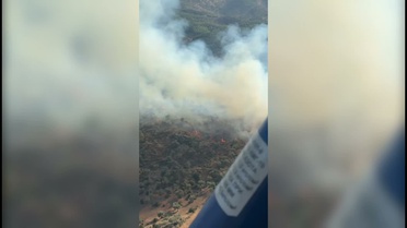 Aydın Çine'de orman yangınına 11 hava aracı ve kara ekibiyle müdahale sürüyor