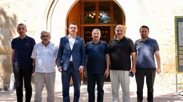 Darende Belediye Başkanı Bozkurt, eski Arsin Belediye Başkanı Gürsoy'u ağırladı