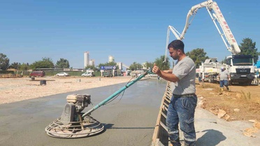 Didim'de atık getirme merkezi genişletiliyor, beton döküm çalışması tamamlandı