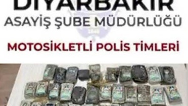 Diyarbakır Yenişehir'de polis operasyonunda 4 kilo 100 gram reçine esrar ele geçirildi
