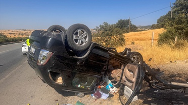 Uşak Banaz'da takla atan otomobilin sürücüsü 66 yaşındaki Nevzat Kıdıman hayatını kaybetti