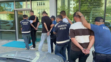 Samsun Atakum'da takside yolcuyu darp eden 4 şüpheli adliyeye sevk edildi