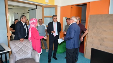 Denizli Baklan'da eğitim yatırımları görüşüldü, kız öğrenci yurdu yerinde incelendi