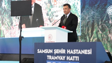 Samsun'da Şehir Hastanesi tramvay hattının temeli atıldı; saatte 15 bin yolcu hedefleniyor