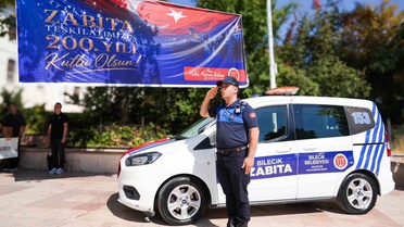 Bilecik'te Zabıta Haftası'nda konvoy düzenlendi, vatandaşlara broşür dağıtıldı
