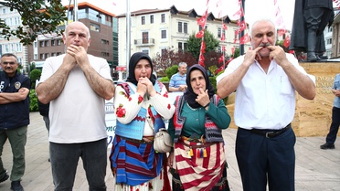 Giresun'da Kuşköy ıslık dili festivali öncesi tanıtım yürüyüşü düzenlendi