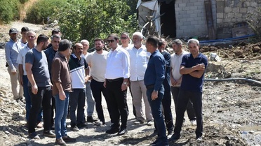Batman Sason'da Kilimli köyünde KÖYDES ile beton yol çalışması başladı