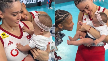 Zehra Güneş'in kucağındaki minik taraftarı görenler aynı yorumu yaptı