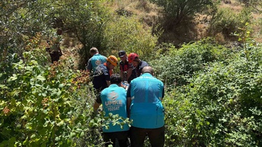 Yozgat'ta dere yatağına düşen kişi ekipler tarafından kurtarıldı