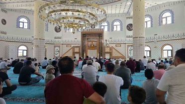 Aydın Köşk'te Bilal-i Habeşi Camii dualarla ibadete açıldı