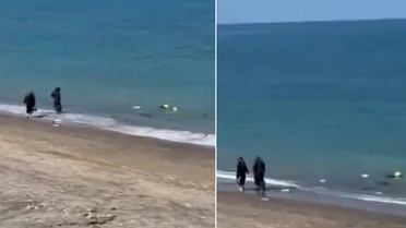 Plajda utandıran görüntü! 'Polisi arıyorum' dese de umursamadılar