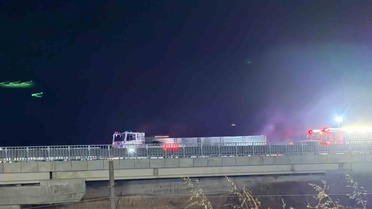 Ankara Polatlı'da seyir halindeki tır yandı, yol 30 dakika trafiğe kapandı