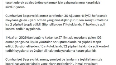 Bakan Gürlek'ten Yeşil Vatan'ı yakanlar için net mesaj! 'Adaletten kaçamayacaklar'