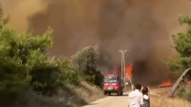 Adana Karaisalı Çorlu Mahallesi'nde orman yangınına havadan ve karadan müdahale sürüyor