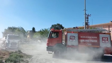 Tel Abyad sınır hattındaki mayınlı bölgede çıkan yangın kontrol altına alındı