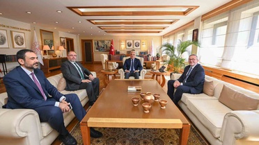 Bakan Ersoy, MSÜ Rektörü Afyoncu ile kültürel miras çalışmalarını görüştü