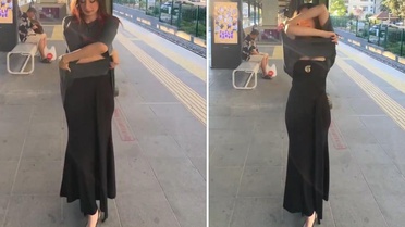 Marmaray çıkışında üstünü değiştirdi: Keşke ülkemizde durumlar böyle olmasa