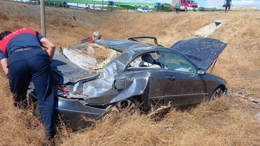 Yozgat Sorgun'da şarampole uçan otomobilin sürücüsü yaralanarak hastaneye kaldırıldı