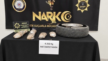 Cizre'de stepnede 4 kilo 350 gram metamfetamin ele geçirildi, gözaltı var