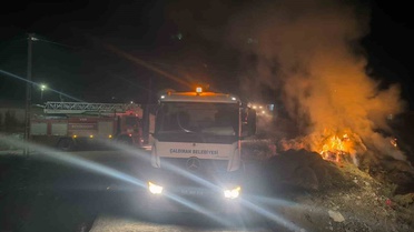 Van Çaldıran'da ot yangınında 2 bin bağ ot küle döndü