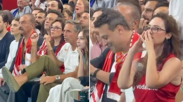 Yılmaz Erdoğan, Demet Evgar ve Rıza Kocaoğlu'nun yerinde duramadığı anlar