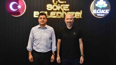 Aydın Sanayi Odası Başkanı Maraş, Söke Belediye Başkanı Arıkan'ı makamında ziyaret etti
